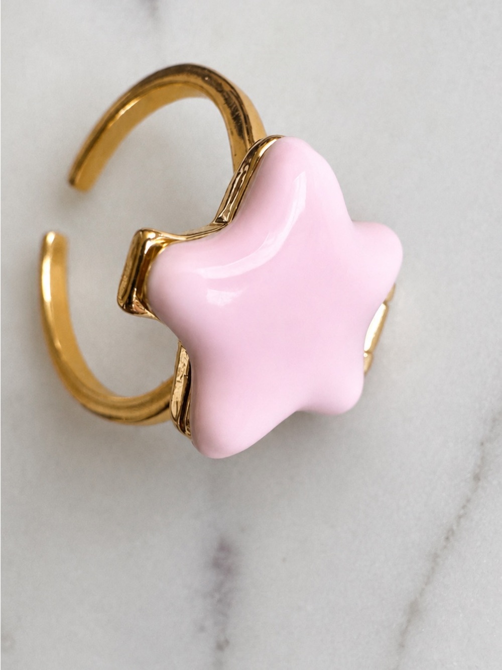 Polly Pocket-Inspired Pink Star Locket Ring